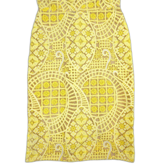 NEW Alexis Anthea Lace Midi Dress Aurora Bright Yellow Romantic Feminine Resort - Picture 7 of 8